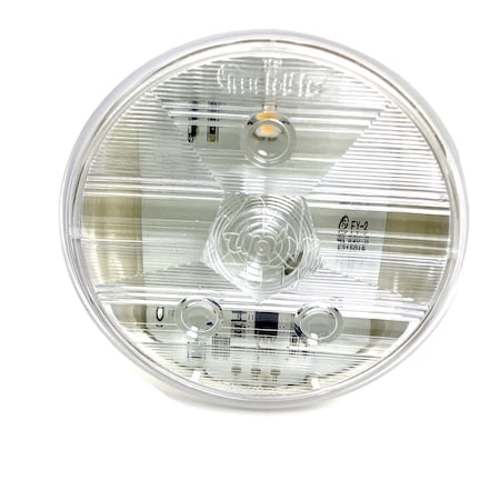 Truck-Lite Super 44, LED, Clear Round, 6 Diode, Back-Up Light, Fit 'N Forget S.S.0, 12V 44350C